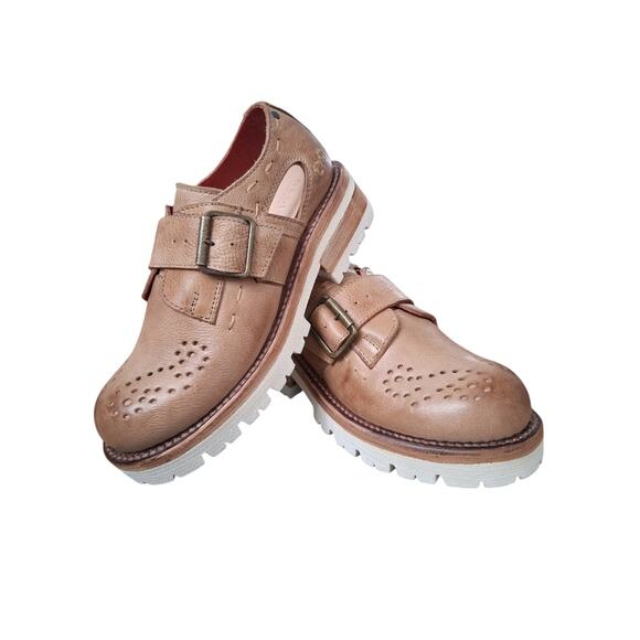 Bed Stu Women's size 6 Chunky Platform Whimsy Casual Leather Dagny Buckle Shoes - Picture 1 of 16